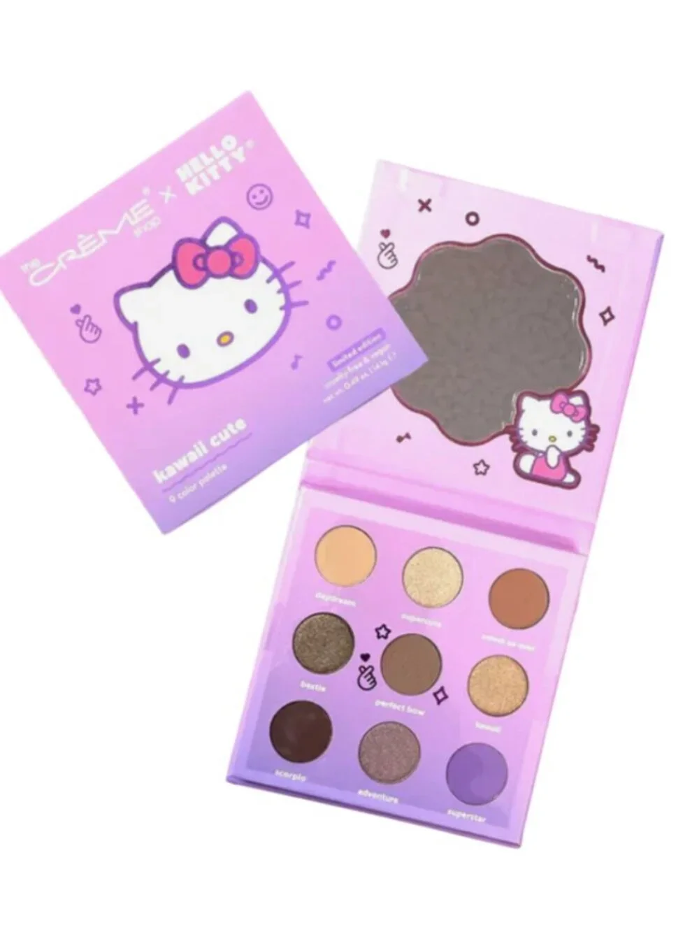 NWT The Crème Shop x Hello Kitty Kawaii Cute 9 Color Eyeshadow Palette